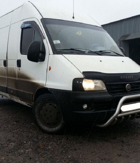 Кенгурятник низкий с грилем на Peugeot Boxer 2000-2007 фото