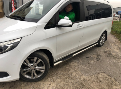 Подножки для MERCEDES-BENZ VITO 14+ порог трубой от Tamsan фото