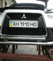 Защита переднего бампера для Mitsubishi ASX 14+ труба двойная фото