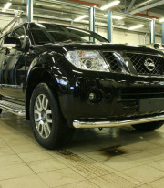 Защита переднего бампера для Nissan Pathfinder 2005-2014 труба одинарная от Tamsan фото