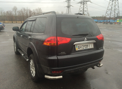 Защита заднего бампера для Mitsubishi Pajero Sport 2008-2016 Уголки одинарные от Tamsan фото
