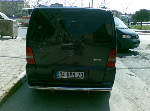 Защита заднего бампера для MERCEDES-BENZ VITO 96-03 труба одинарная от Tamsan фото