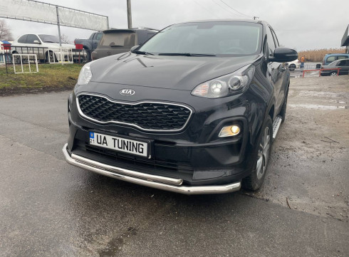 Защита переднего бампера для KIA Sportage 16-22 труба двойная от Tamsan фото