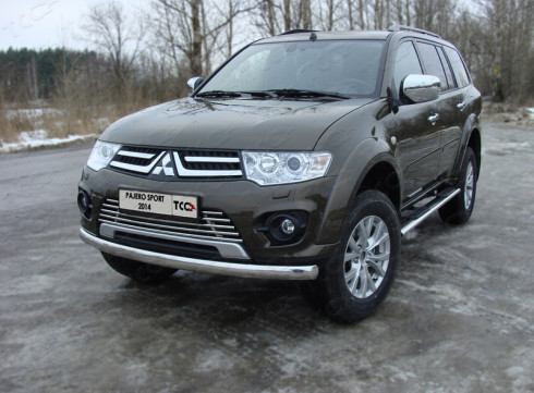 Защита переднего бампера для Mitsubishi Pajero Sport 2008-2016 труба одинарная от Tamsan фото