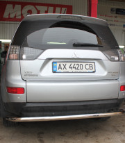 Защита заднего бампера для Mitsubishi Outlander XL 06-10 труба одинарная от Tamsan фото