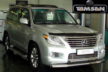Защита переднего бампера для LEXUS GX 08+ труба двойная от Tamsan фото