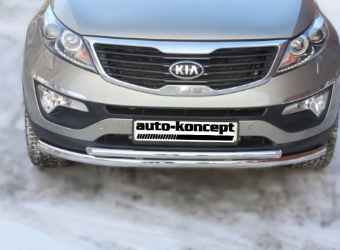 Защита переднего бампера для KIA Sportege 10-15 труба двойная от Tamsan фото