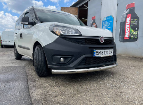 Защита переднего бампера  для Fiat Doblo 19+ труба одинарная фото