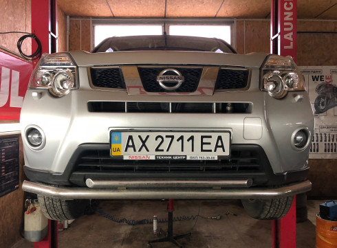 Защита бампера для Nissan X-Trail 2008-2014 Перед Двойной фото