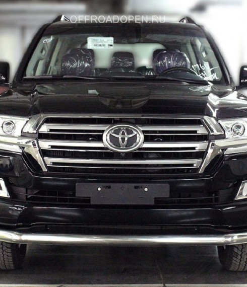 Труба одинарная на Toyota Land Cruiser 200 (LC 200) нержавейка фото