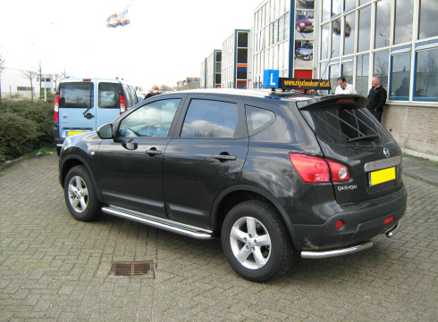 Защита заднего бампера для Nissan Qashqai 2006-2014 Уголки одинарные от Tamsan фото