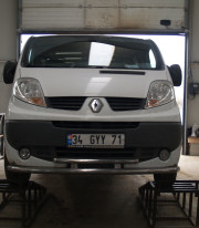 Защита переднего бампера для Nissan Primastar 2002-2015 труба двойная от Tamsan фото