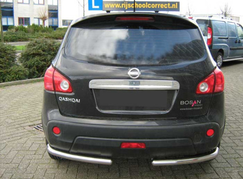 Защита заднего бампера для Nissan Qashqai 2006-2014 Уголки одинарные от Tamsan фото