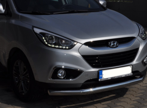 Защита переднего бампера для Hyundai IX-35 10+ труба одинарная Tamsan фото