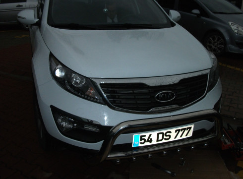 Кенгурятник для KIA Sportege 10-15 от Tamsan фото