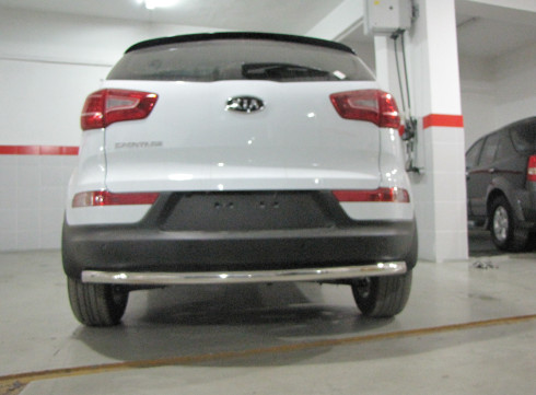 Защита заднего бампера для KIA Sportege 10-15 труба одинарная от Tamsan фото