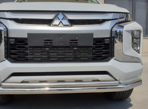 Защита переднего бампера для Mitsubishi L-200 19+ труба двойная от Tamsan фото