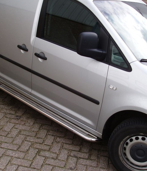 Пороги с листом (площадка) на Volkswagen Caddy 2004-2010 TAMSAN фото