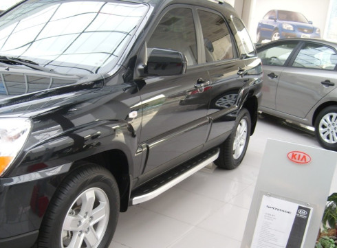 Подножки для KIA Sportege 04-10 Елегант от Tamsan фото