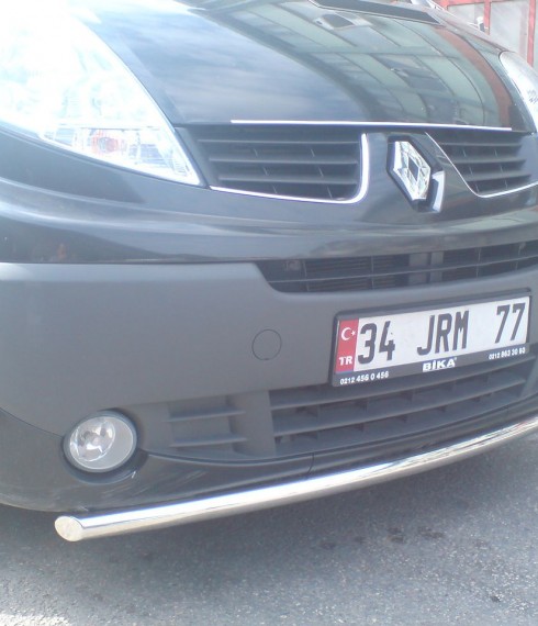 Труба одинарная на Renault Traffic нерж. фото