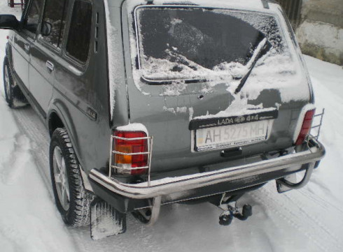 Защита заднего бампера и фонарей для LADA Niva от Tamsan фото