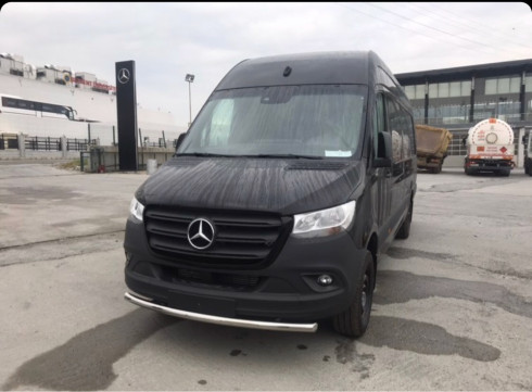 Защита переднего бампера для MERCEDES-BENZ SPRINTER 19+ труба одинарная фото