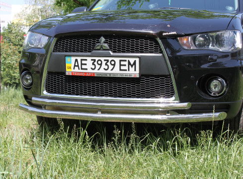 Защита переднего бампера для Mitsubishi Outlander XL 10-12 труба двойная от Tamsan фото