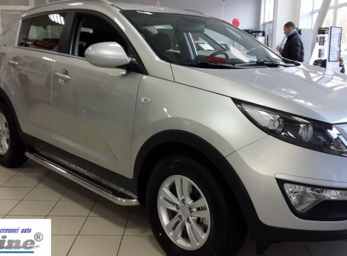 Подножки для KIA Sportege 10-15 порог листом от Tamsan фото