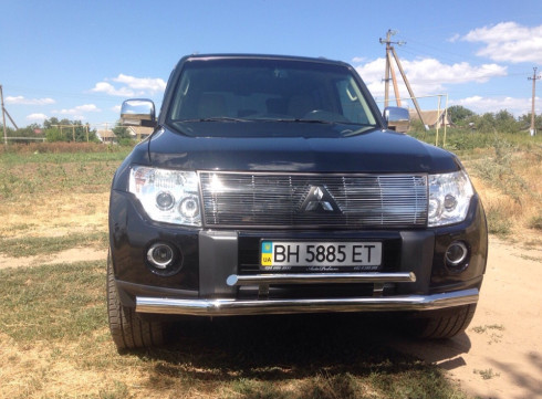Защита переднего бампера для Mitsubishi Pajero Vagon 07+ труба двойная от Tamsan фото