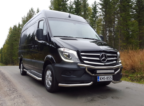 Защита переднего бампера для MERCEDES-BENZ SPRINTER 19+ Уголки одинарные фото