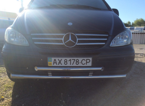 Защита переднего бампера для Mercedes-Benz Vito 03-10 труба двойная от Tamsan фото