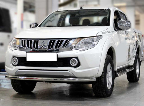 Защита переднего бампера для Mitsubishi L-200 15-19 труба одинарная от Tamsan фото