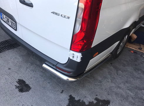 Защита заднего бампера для MERCEDES-BENZ SPRINTER 19+ Уголки одинарные фото