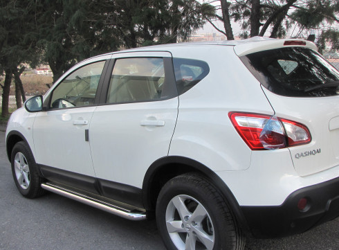 Подножки для Nissan Qashqai 2006-2014 порог листом от Tamsan фото
