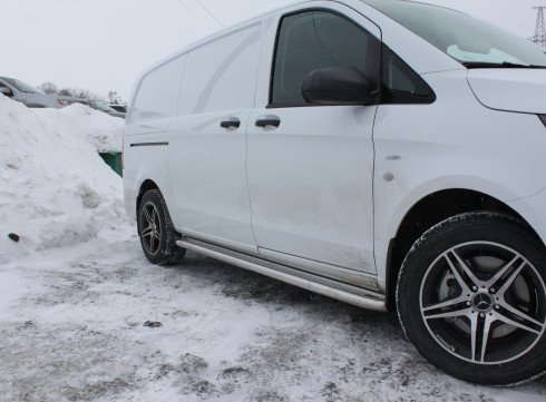Подножки для MERCEDES-BENZ VITO 14+ порог листом от Tamsan фото