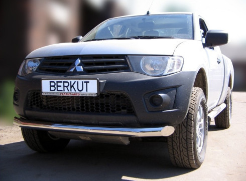 Защита переднего бампера для Mitsubishi L-200 06-11 труба одинарная от Tamsan фото