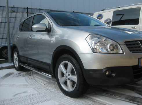 Подножки для Nissan Qashqai 2006-2014 порог трубой от Tamsan фото
