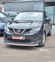Защита переднего бампера для Nissan Qashqai 2014+ труба одинарная от Tamsan фото