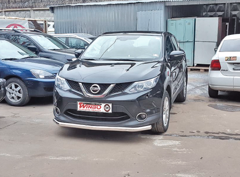 Защита переднего бампера для Nissan Qashqai 2014+ труба одинарная от Tamsan фото
