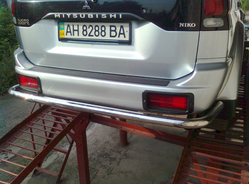 Защита заднего бампера для Mitsubishi Pajero Sport 98-08 труба одинарная от Tamsan фото