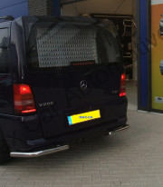 Защита заднего бампера для Mercedes-Benz Vito 96-03 Уголки одинарные от Tamsan фото