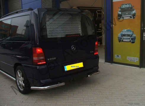 Защита заднего бампера для Mercedes-Benz Vito 96-03 Уголки одинарные от Tamsan фото