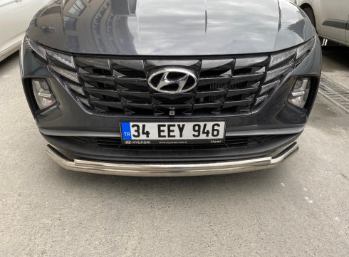 Защита переднего бампера для Hyundai Tucson 21+ труба двойная от Tamsan фото