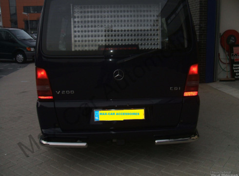 Защита заднего бампера для Mercedes-Benz Vito 96-03 Уголки одинарные от Tamsan фото