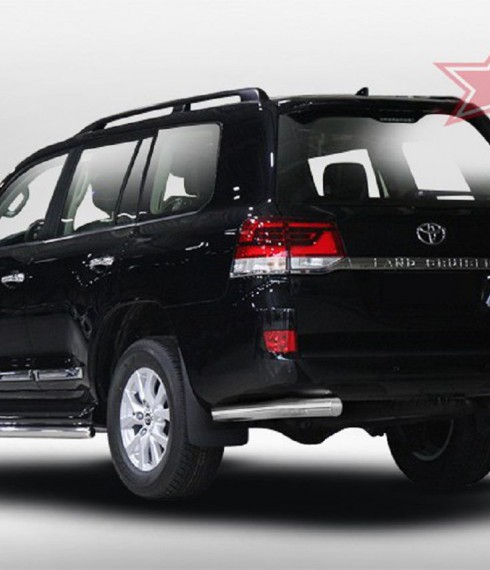 Уголки одинарные на Toyota Land Cruiser 200 (LC 200) нерж. фото