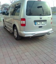 Защита заднего бампера на Volkswagen Caddy Волна (Чайка) фото