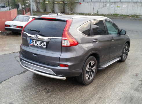 Защита заднего бампера для Honda CRV 15+ труба одинарная от производителя Tamsan фото
