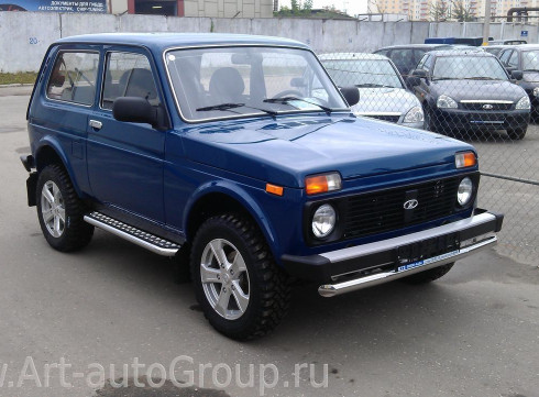 Защита переднего бампера для LADA Niva труба одинарная от Tamsan фото