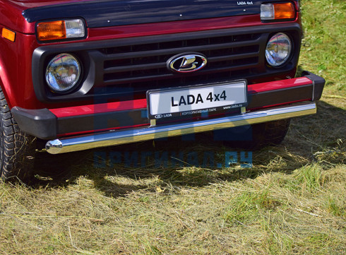 Защита переднего бампера для LADA Niva труба одинарная от Tamsan фото