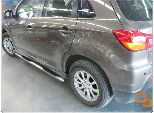 Подножки для Mitsubishi ASX 14+ порог трубой от Tamsan фото